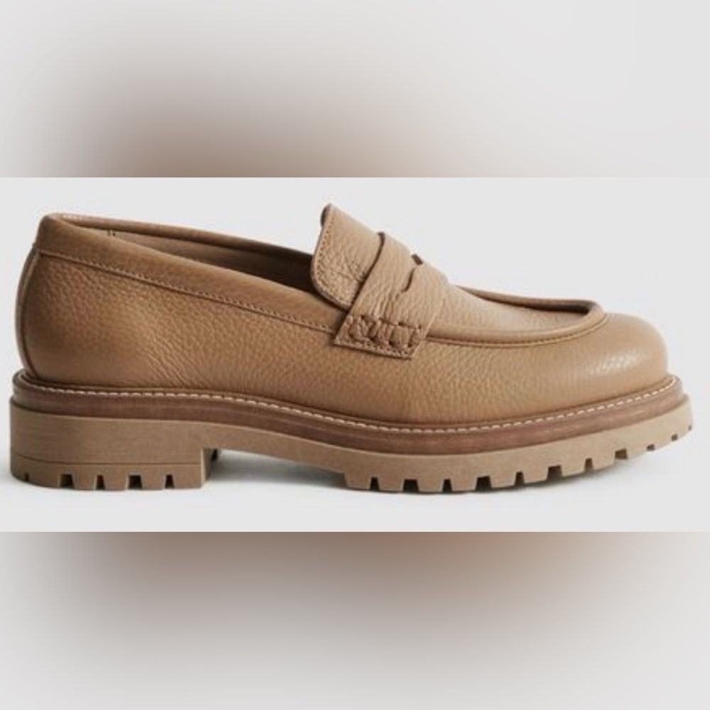 Reiss Beckton Leather loafers size 7 Made in Italy